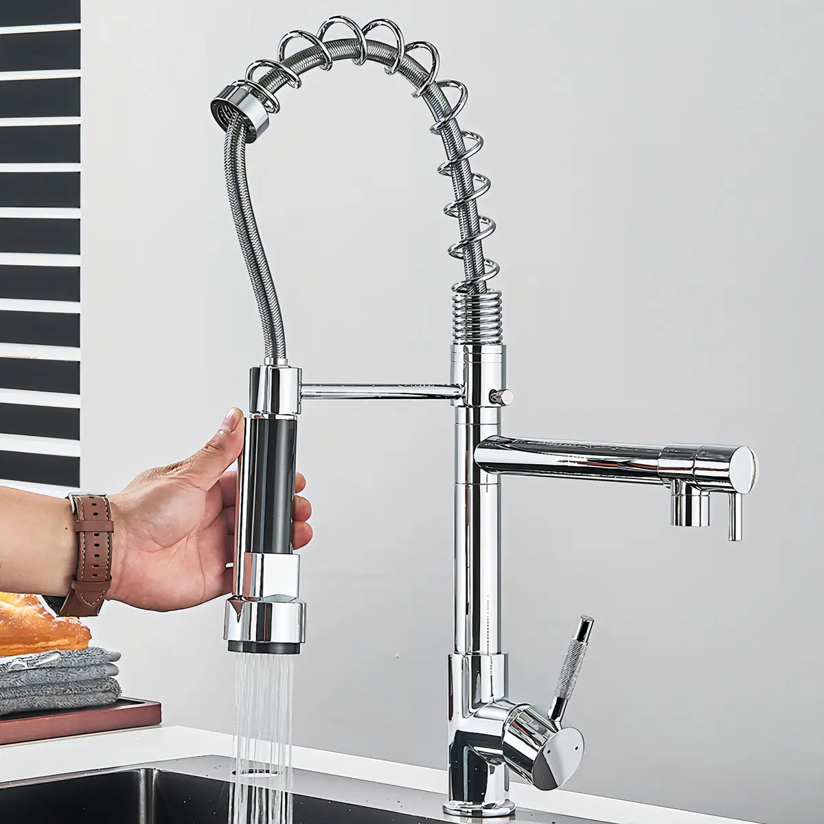 Torneira Gourmet Cozinha Flexivel Monocomando Cromada Hidramax analisada em review de torneira gourmet